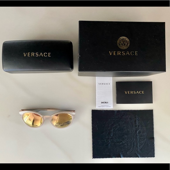 Versace Accessories Versace Sunglasses With Case Box Certificate Of